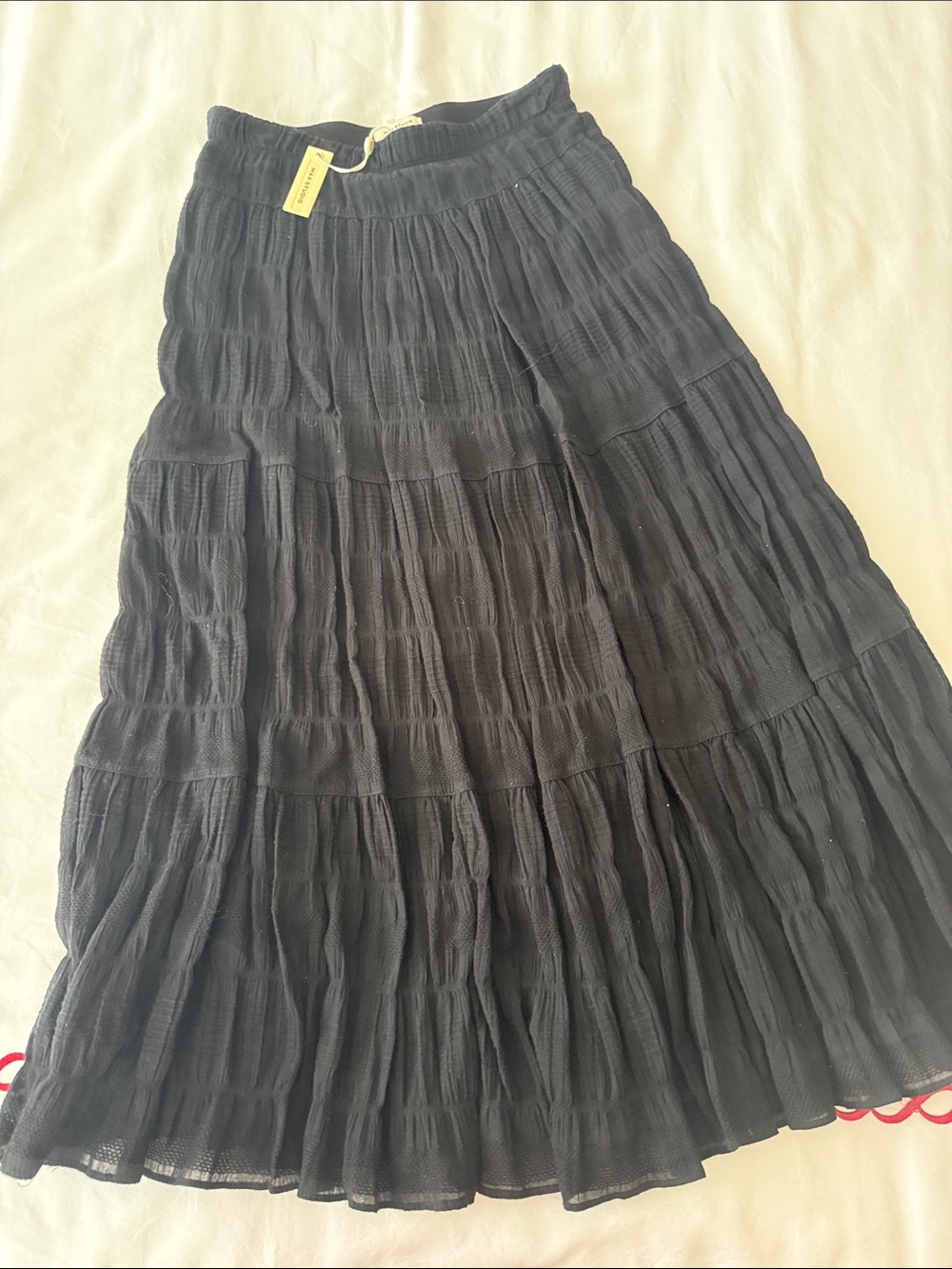 Max Studio Black Tiered Maxi Skirt - Picture 2 of 8